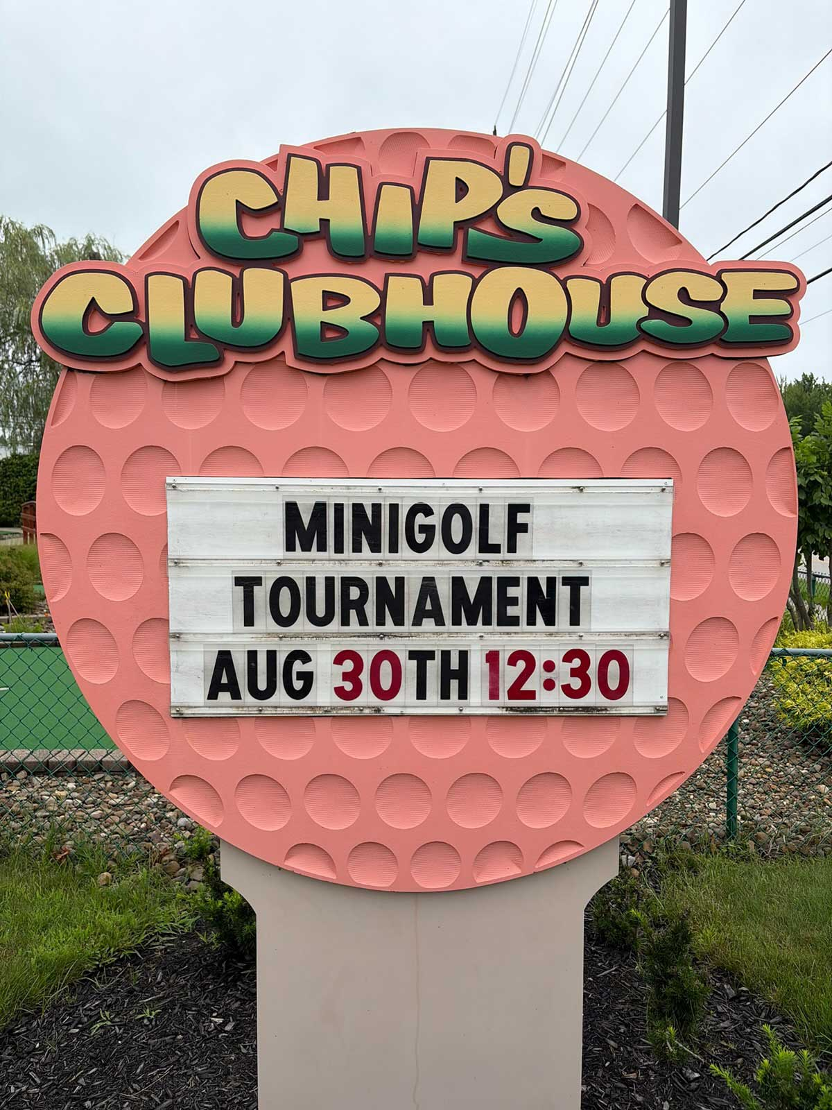 2026 Minigolf Tournament: Sunday, August 30